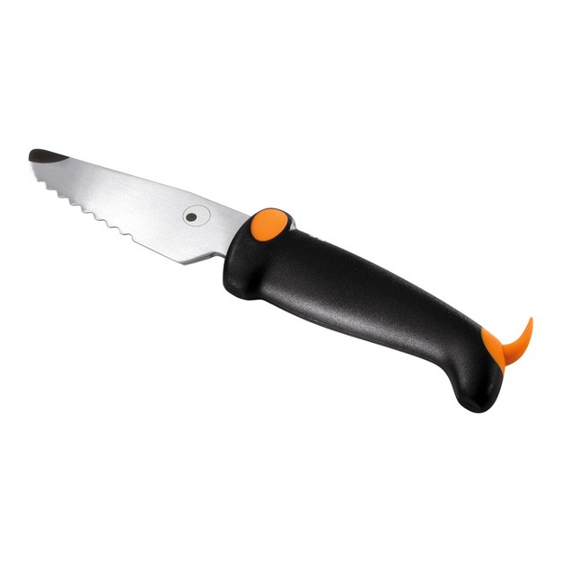 Kuhn Rikon Kinder Kitchen Serrated Dog Knife 3 inch Black orange