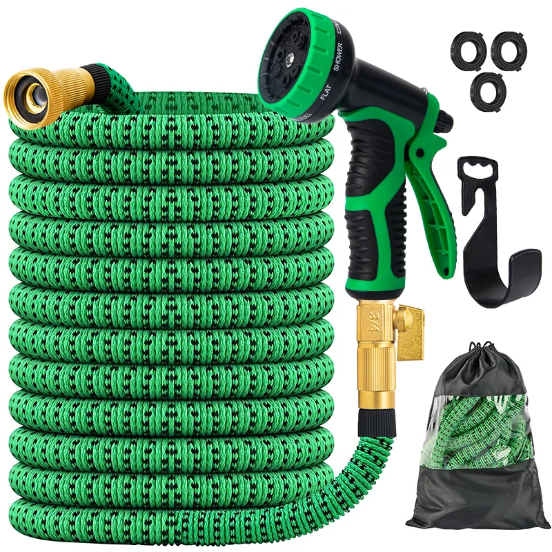 JOYMADE NEW Garden Hose Expandable 100FT High Pressure Car Wash Plastic Pipe Magic Water Hose With Spray Gun For Watering