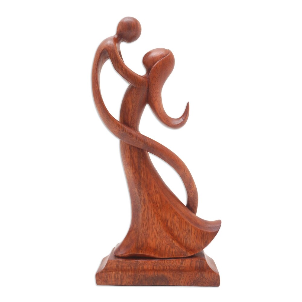 Novica Handmade Dancing With Son Wood Sculpture