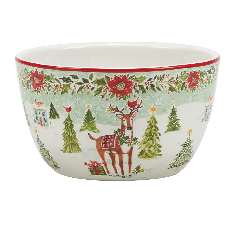 Certified International Set of 4 Joy of Christmas Ice Cream Bowls