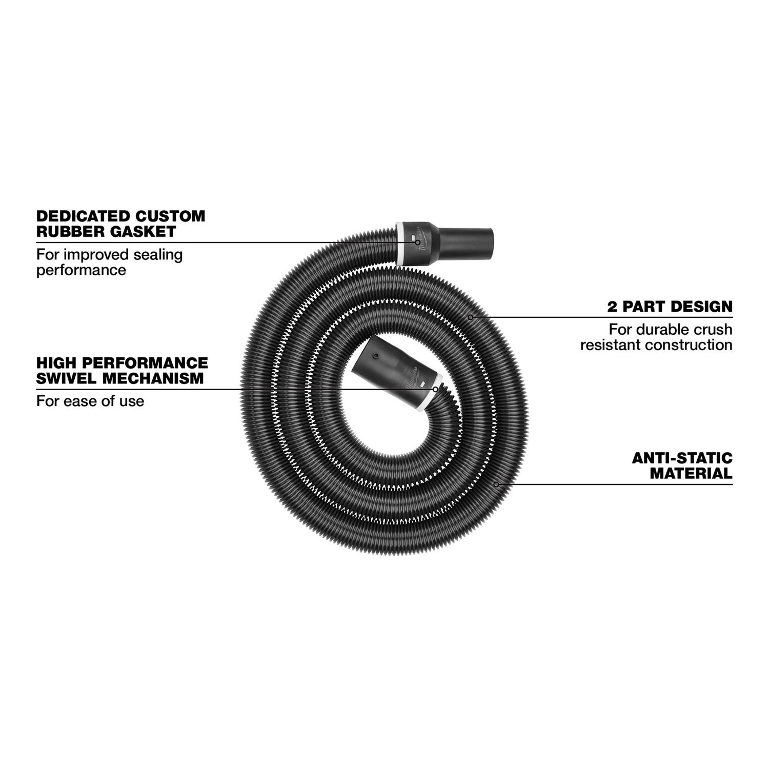 MW 9 ft. L X 1-7/8 in. D Shop Vac Flexible Vacuum Hose 1 pc