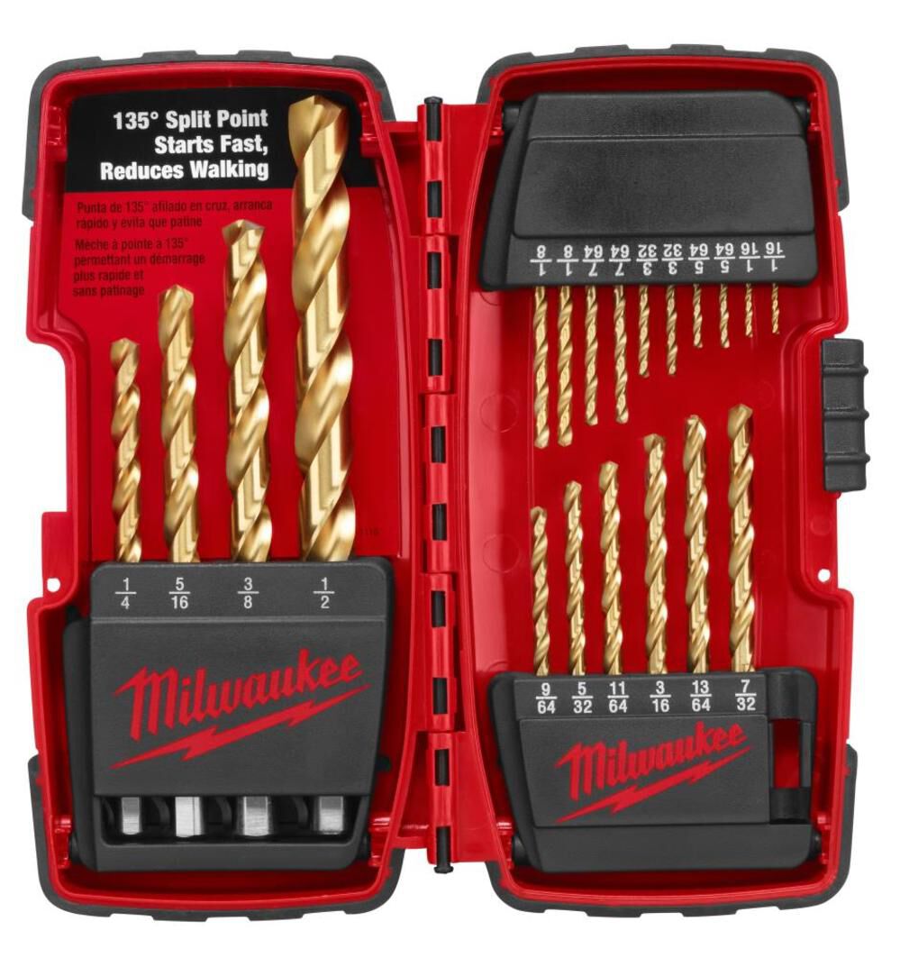 Milwaukee Thunderbolt Titanium Coated Drill Bit Set 20pc 48-89-1105 from Milwaukee