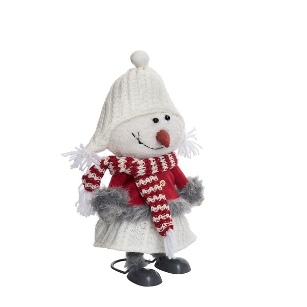 Bobble Christmas Xmas Snowgirl Small