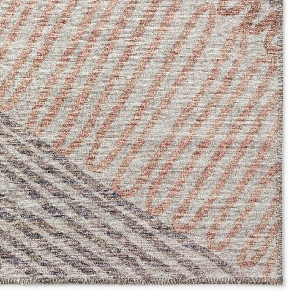 Indoor/ Outdoor Addison Yuma Modern Palm Leaf Washable Area Rug