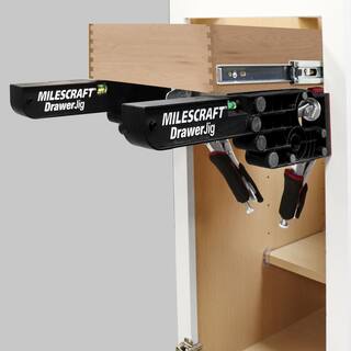 Milescraft Drawer Jig - Reversible Drawer Slide Jig for Drawer Installation with Easy-Align Tabs Fences and Level 1341