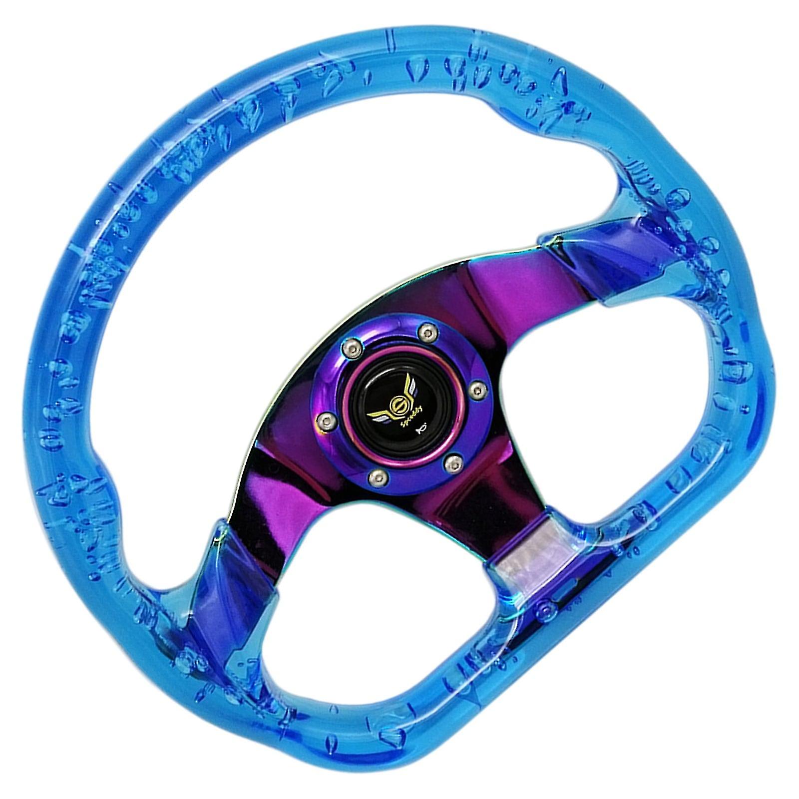 D Shaped 13 Inch Auto Acrylic Steering Wheel Drifting Steering Wheel Part.