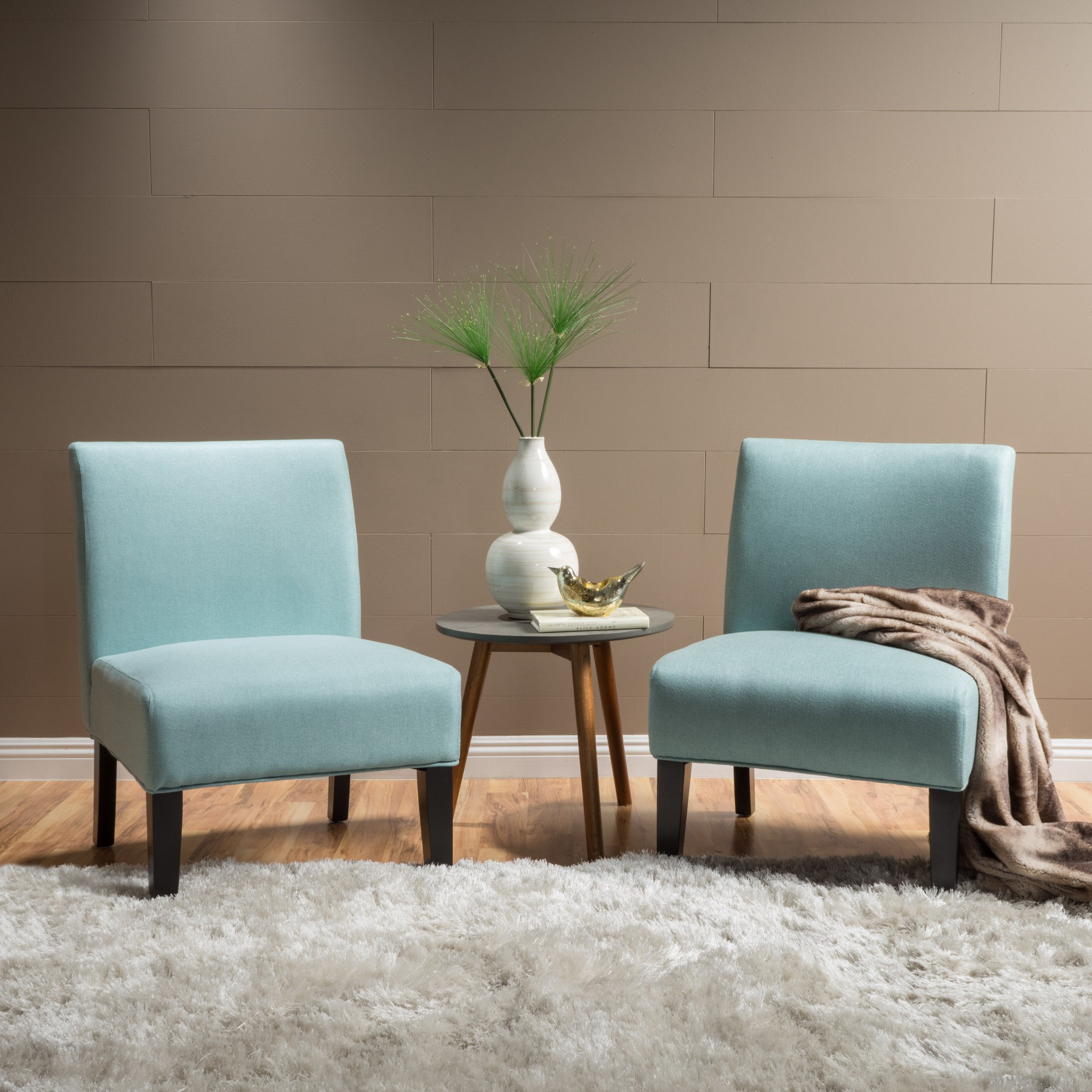 Kendal Contemporary Fabric Slipper Accent Chair