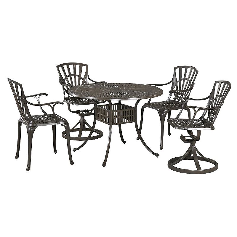 homestyles Round Patio Table and Chairs 5-piece Set