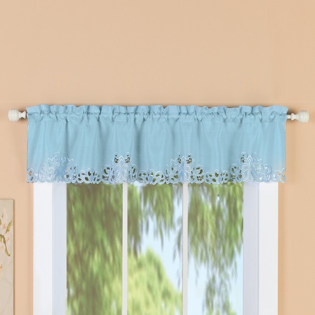 Collections Etc Scroll Embroidered Cutout Window Curtains Seasonal Window Accent For Any Room In Home