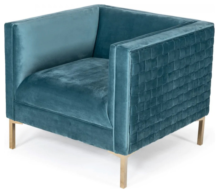 Dorien Modern Teal Arm Chair   Contemporary   Armchairs And Accent Chairs   by Rustic Home Furniture Deco  Houzz