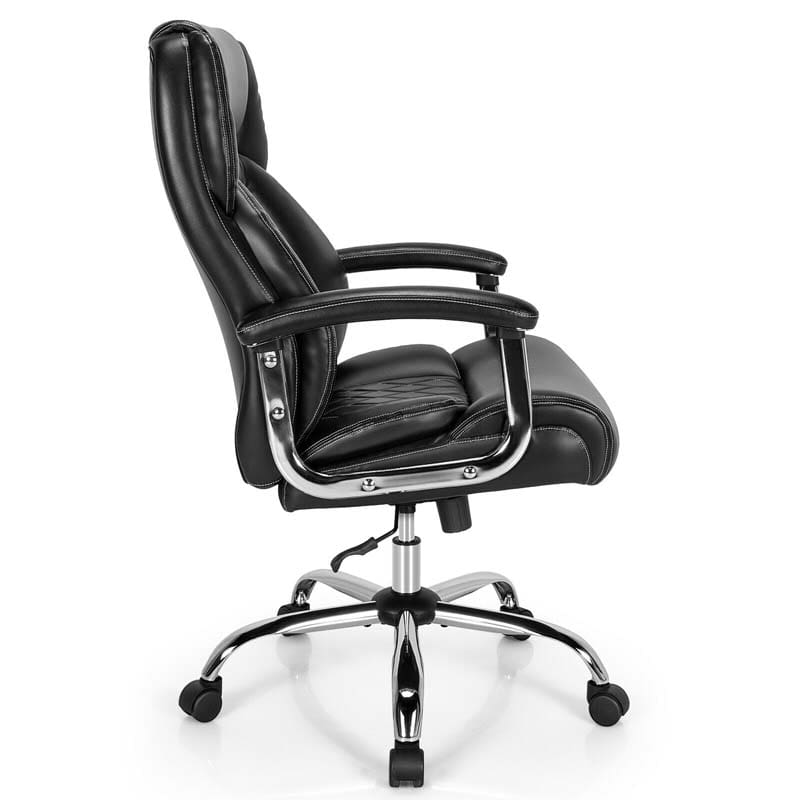 500 LBS Big & Tall Office Chair, Extra Wide Seat Leather Executive Chair, Height Adjustable Swivel Computer Desk Chair