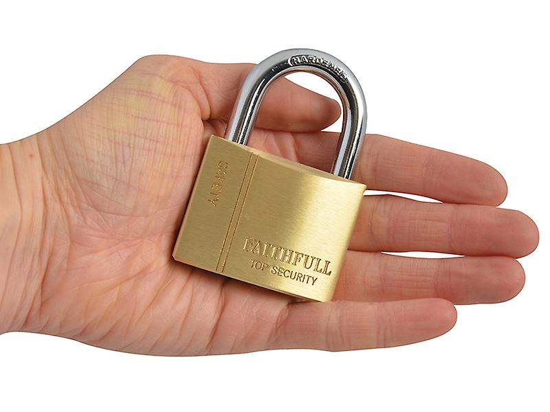 Faithfull Brass Padlock 50mm 3 Keys FAIPLB50