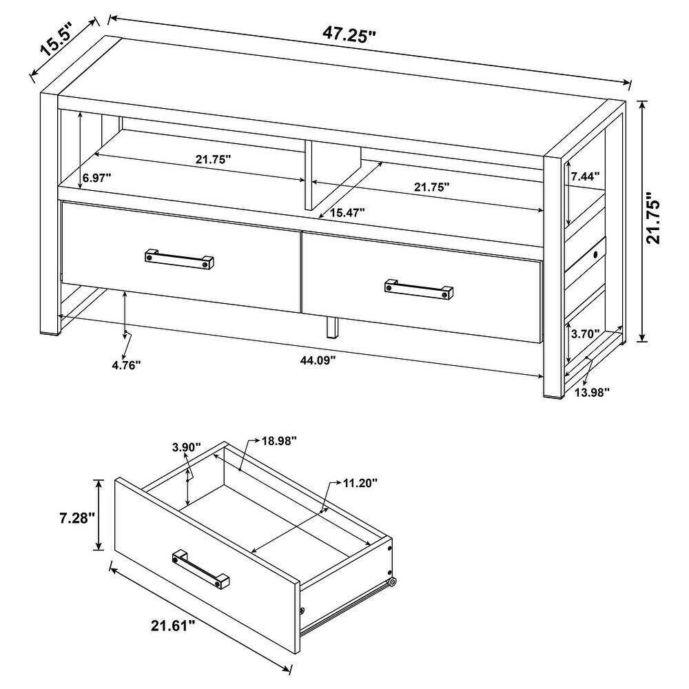 Coaster Furniture James Drawer Composite Wood TV Stand