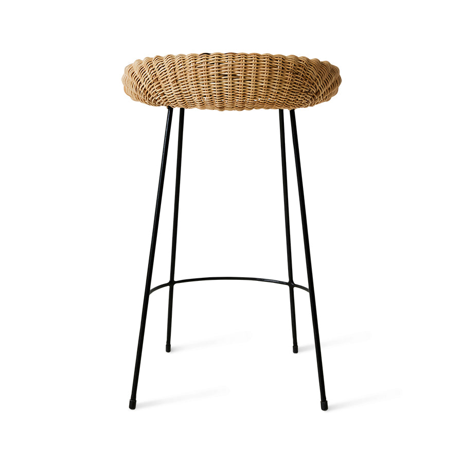 Wicker counter bar stool