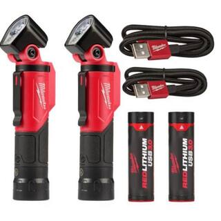 MW 500 Lumens LED Pivoting REDLITHIUM USB Flashlight  500 Lumens LED Pivoting REDLITHIUM USB Flashlight (2-Pack) 2113-21-2113-21