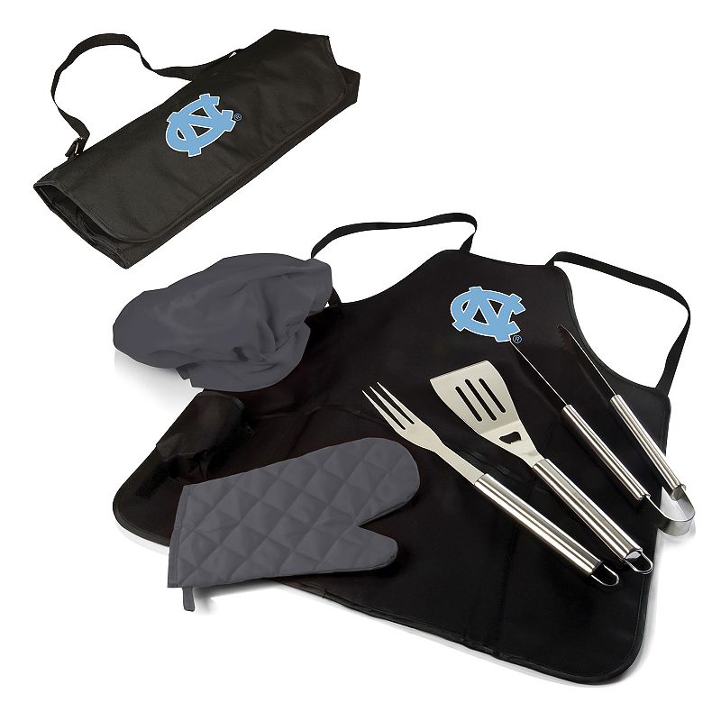 Picnic Time North Carolina Tar Heels BBQ Apron Tote Pro Grill Set