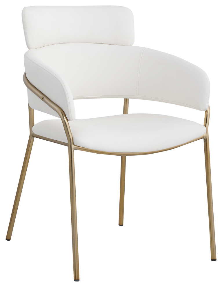 Yara Beige Velvet Dining Chair  Set of 2   Contemporary   Dining Chairs   by Meridian Furniture  Houzz