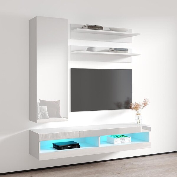 Fly H1 34TV Wall Mounted Floating Modern Entertainment Center