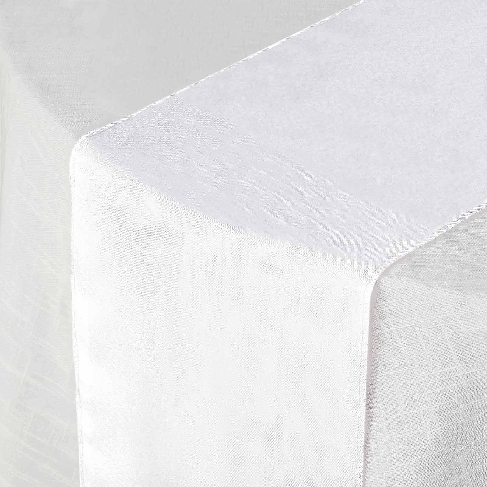 White Polyester Table Runner 12