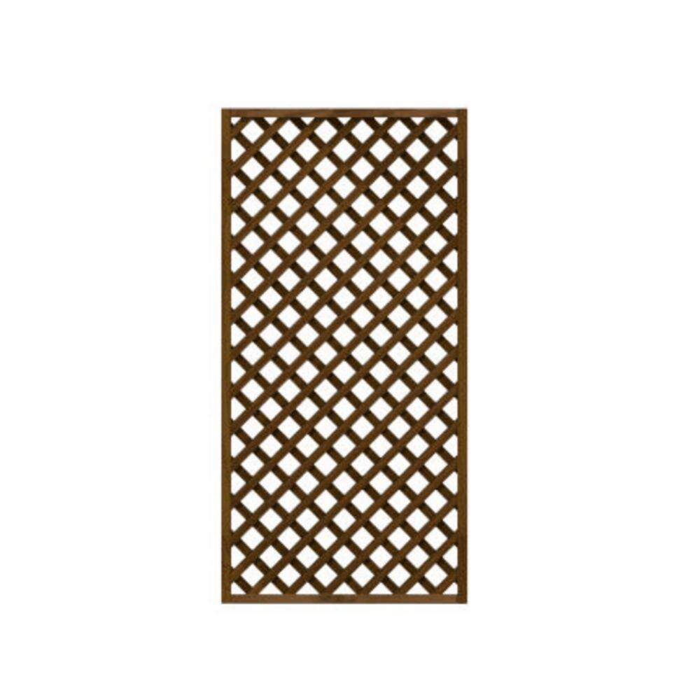 Ejoy 2 ft. x 6 ft. Wood Trellis Lattice Screen Privacy Fence (Set of 3-Pieces) WoodFence_24x72Diamond_3pc