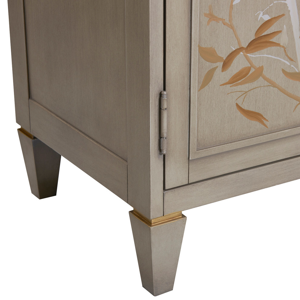 Dauphin Handpainted Entryway Storage Cabinet   Transitional   Accent Chests And Cabinets   by Jennifer Taylor Home  Houzz