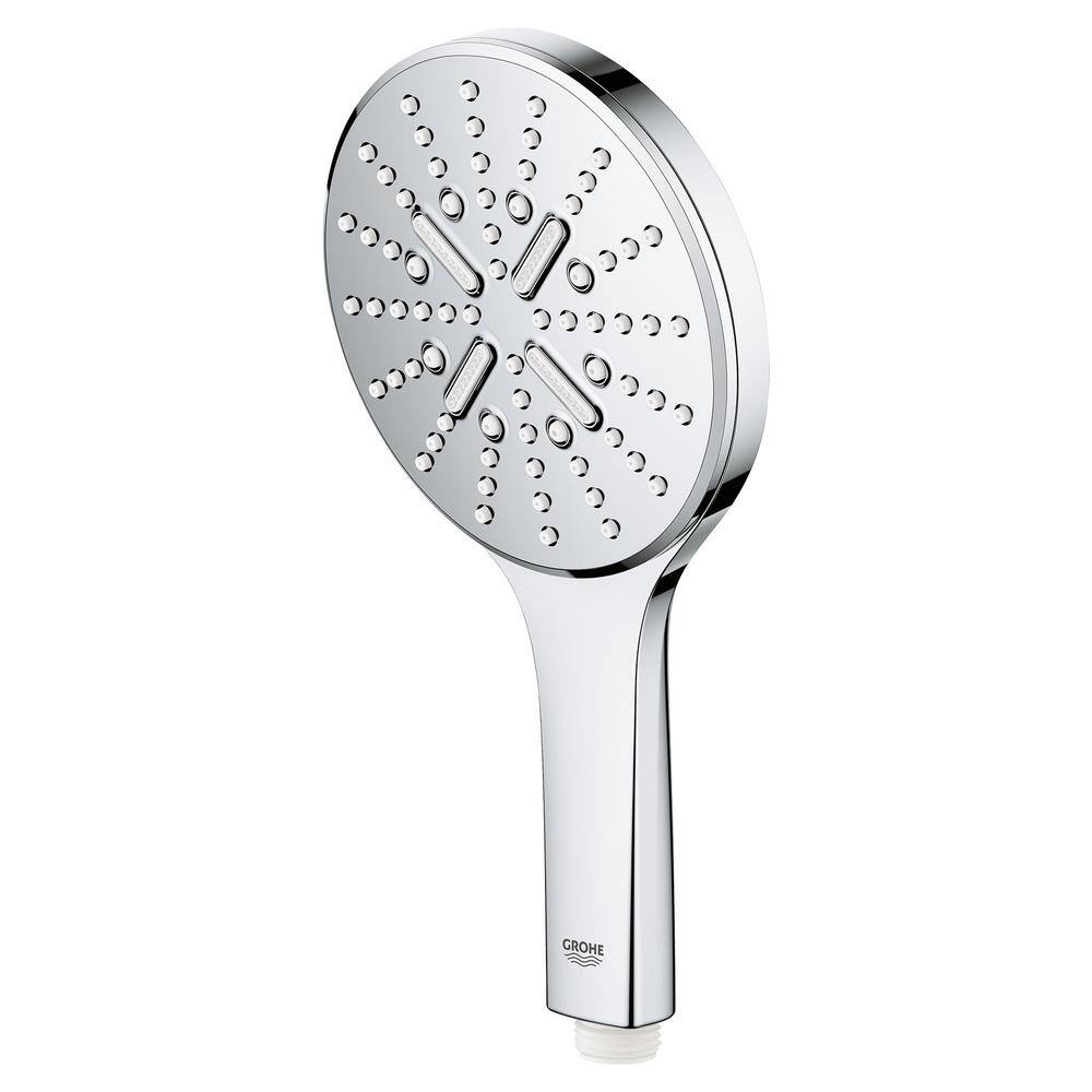 GROHE Rainshower Smartactive 3-Spray with 1.75 GPM 5 in. Wall Mount Handheld Shower Head in StarLight Chrome 26545000