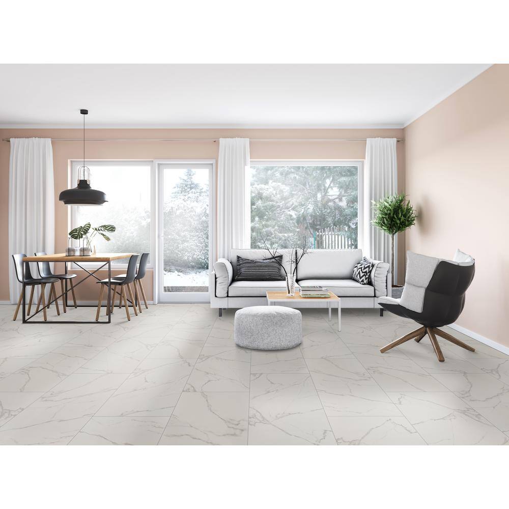 MSI Leonardo Venato 24 in. x 48 in. Polished Porcelain Marble Look Floor and Wall Tile (16 sq. ft.Case) NHDLEOVEN2448PC