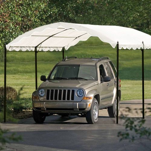 Topmax Outdoor Patio 13ft.Lx10ft.W Iron Carport Sh...