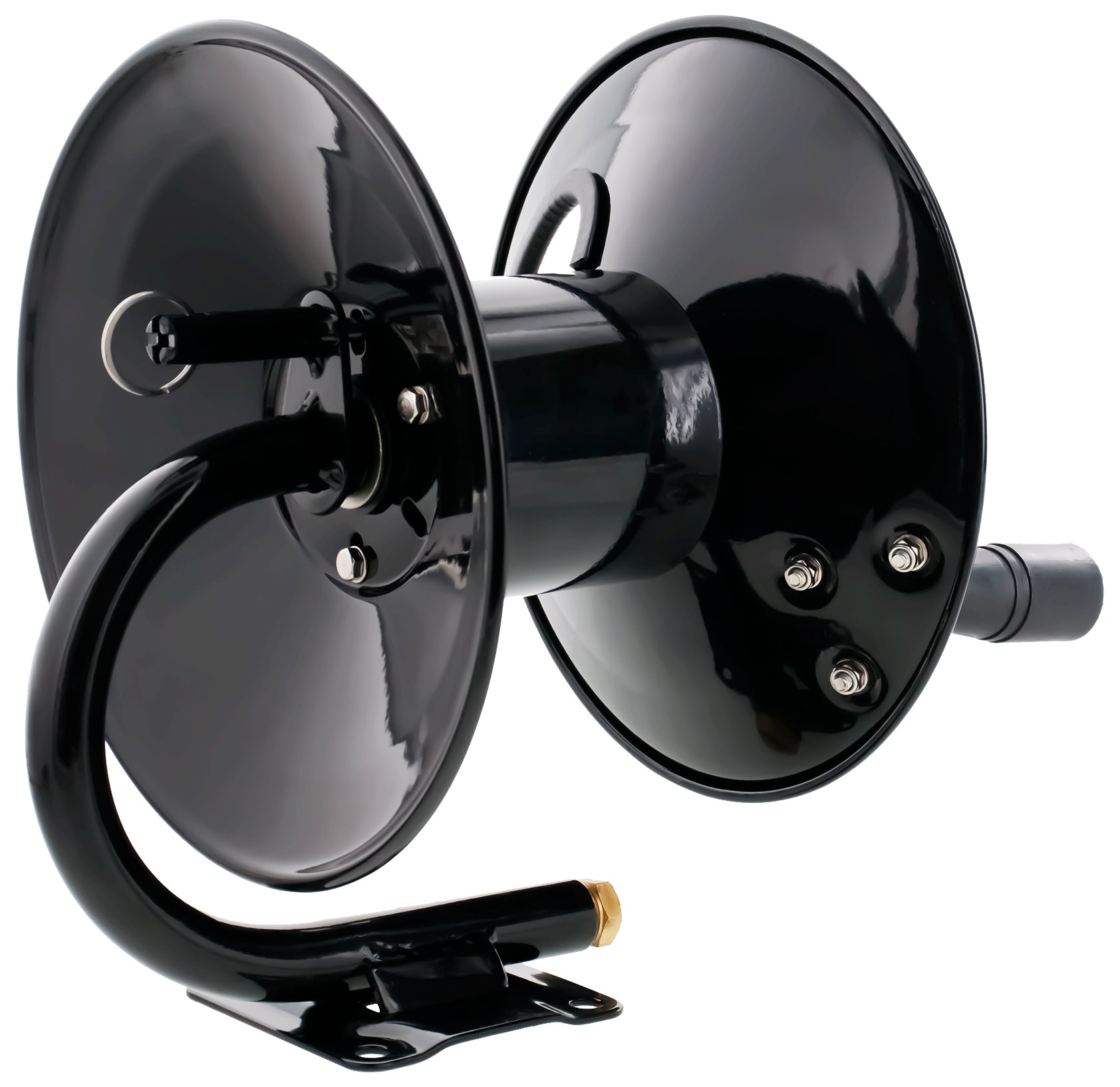 Steel Dragon Tools 4000 PSI 50' Black Powder Coated Pressure Washer Hose Reel