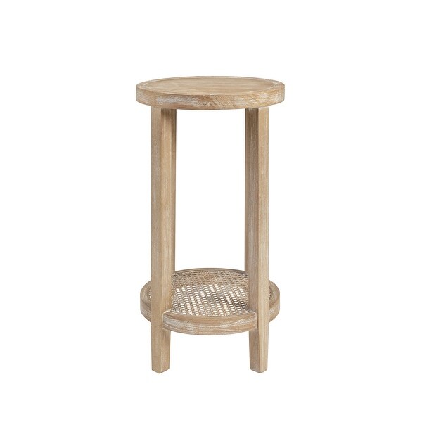 Martha Stewart Harley Reclaimed Wheat Round Accent Table