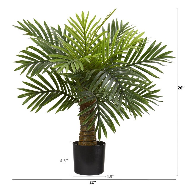 Nearly Natural 26 in Robellini Palm Artificial Tree