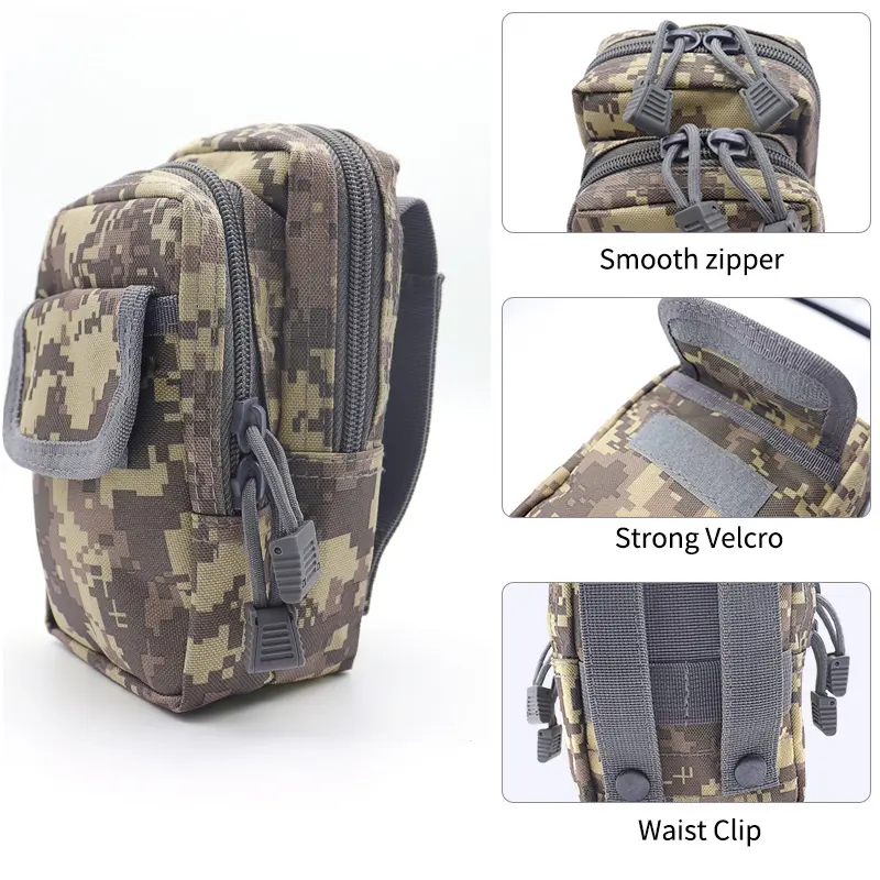 Outdoor Camping Hiking Pouch Slingshot Bag Steel Ball One Package MOLLE System Camouflage Portable Small Object Storage Bag