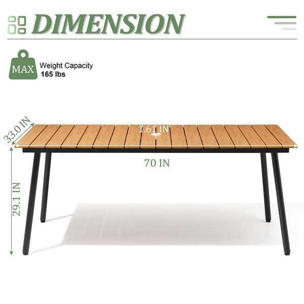 VredHom Outdoor Patio Aluminum Dining Table