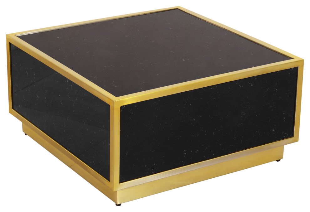 Glitz Faux Marble Top Coffee Table   Contemporary   Coffee Tables   by Meridian Furniture  Houzz