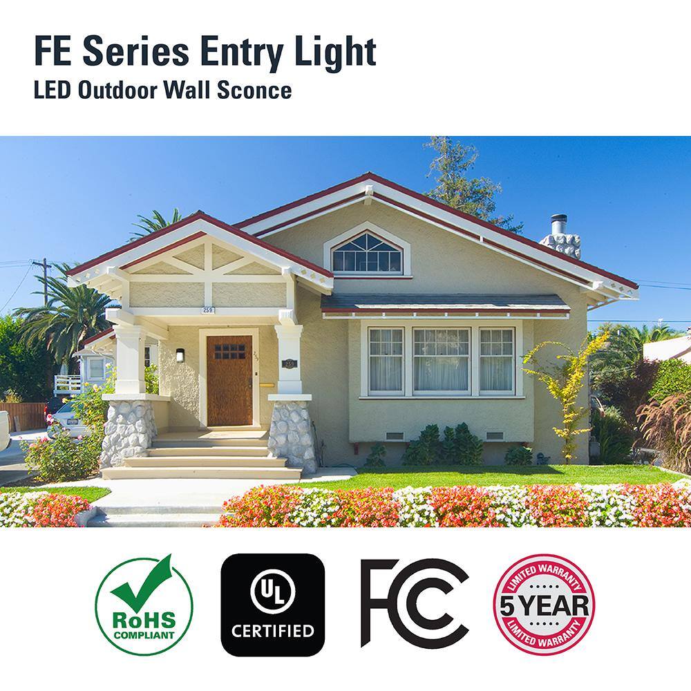 HALO FE 60-Watt Equivalent Integrated LED White Motion Sensing Dusk to Dawn Area Light 3500K FE10A35GLMW