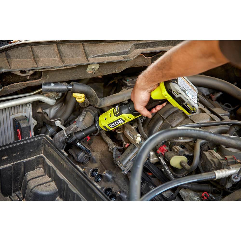 RYOBI ONE+ HP 18V Brushless Cordless 38 in. Extended Reach Ratchet (Tool Only) PBLRC25B