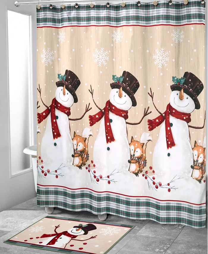 Avanti Friends Gather Holiday Printed Shower Curtain 72 x 72