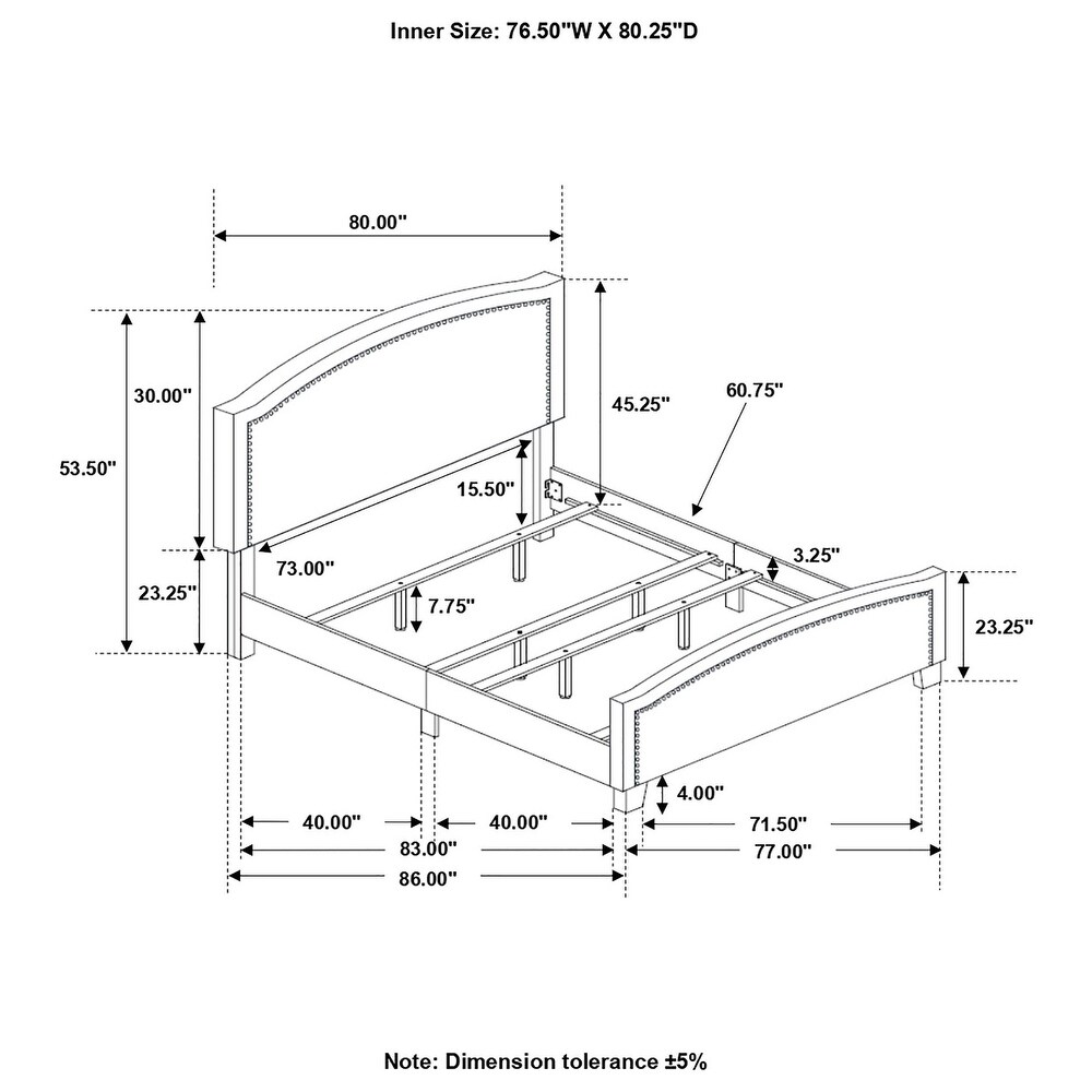 Hamden Laminated Veneer Lumber Upholstered Bed