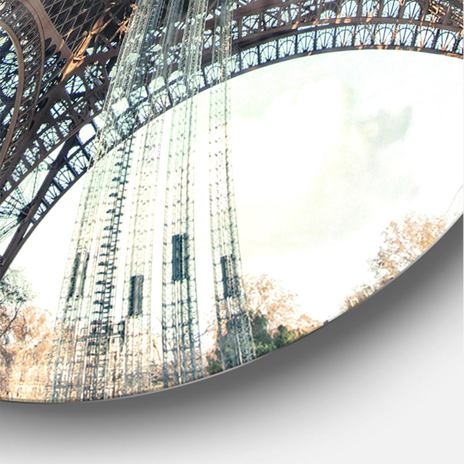 Designart 8216Street View of Paris Eiffel Tower 8216 Modern wall clock  Crowdfused