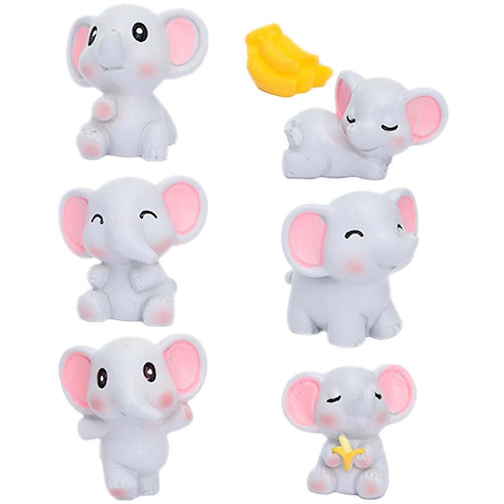 1 Set Of Mini Elephant Figurines Resin Animal Elephant Statue Decors Elephant Figurine Adornments