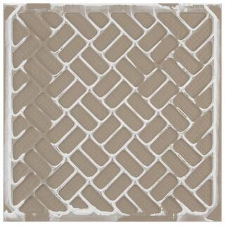 Merola Tile Llama Arte Loire Noce 9-34 in. x 9-34 in. Porcelain Floor and Wall Tile (10.88 sq. ft.Case) FCD10ALN