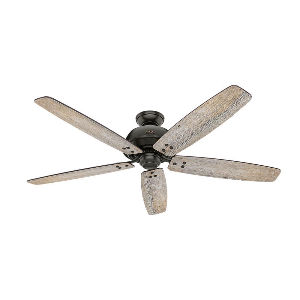 Hunter Reveille 60 in LED Indoor Noble Bronze Ceiling Fan with Light and Remote