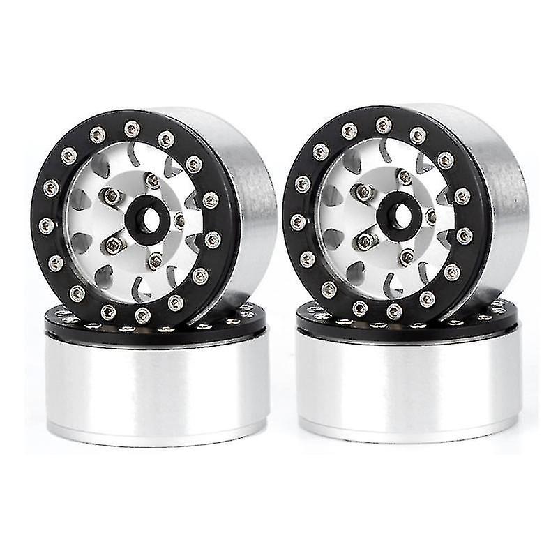 4pcs 1.55 Metal Beadlock Wheel Rim Hub For 1/10 Rc Crawler Car Axial Jr D90 Cc01 Lc70 Jimny，5