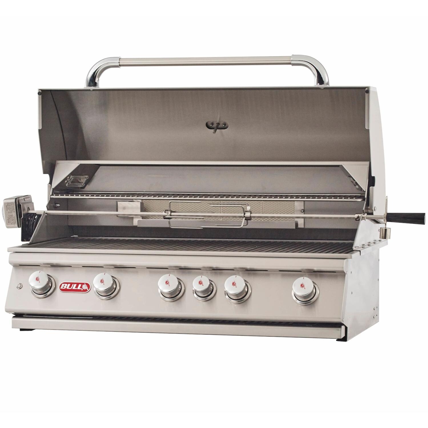 Bull Brahma 38-Inch 5-Burner Built-In Natural Gas Grill With Rotisserie