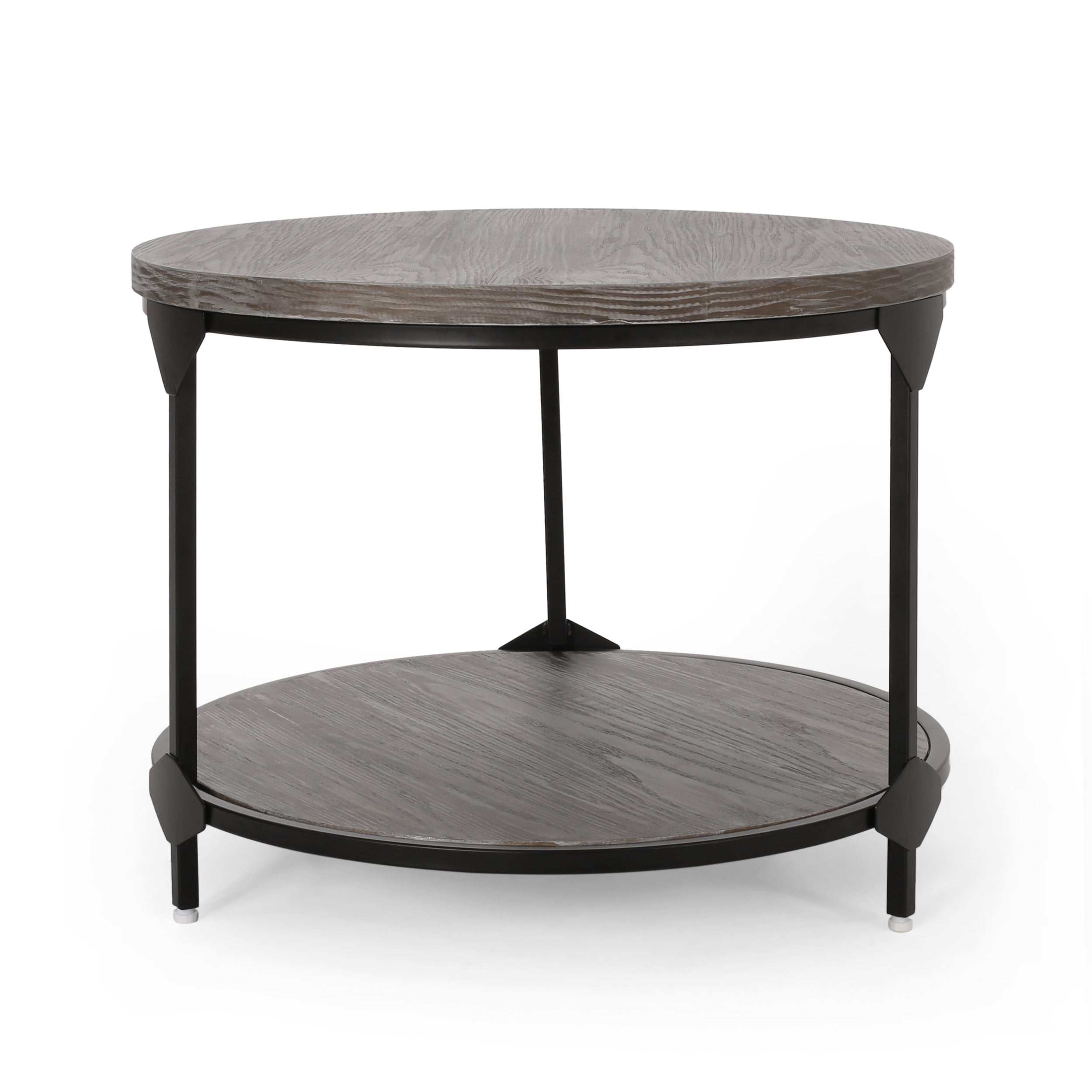 Lenka Modern Industrial Round Coffee Table