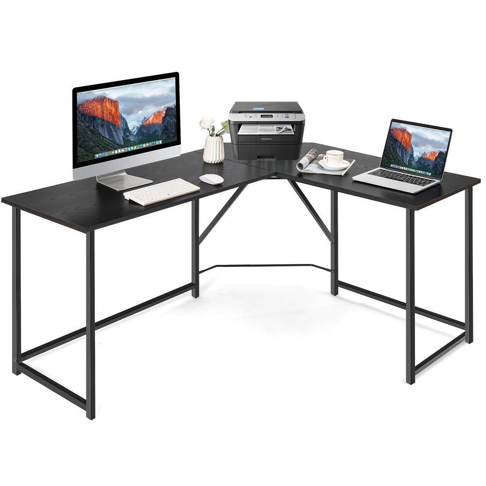 L Shaped Corner Computer Desk 58 Inch Computer Workstation