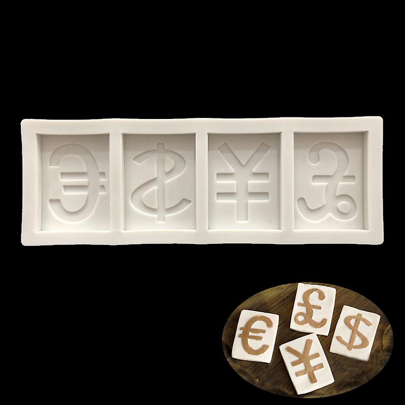 Dollar Euro Yuan Pound Sign Symbol Chocolate Mold - 2pcs/set