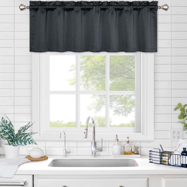 Trinity Room Darkening Linen Textured Blackout Cafe Curtains