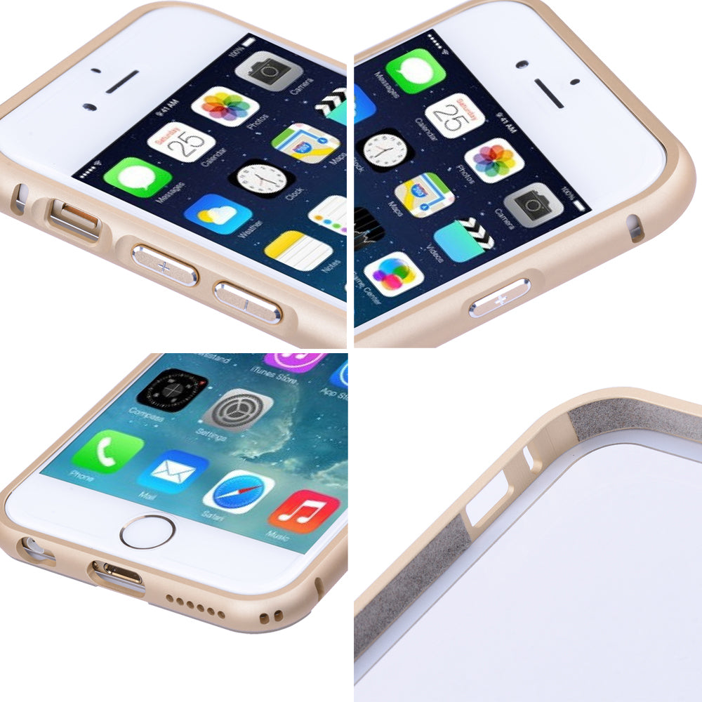 Yescom Luxury Ultrathin Gold Frame Case Cover for iPhone 6