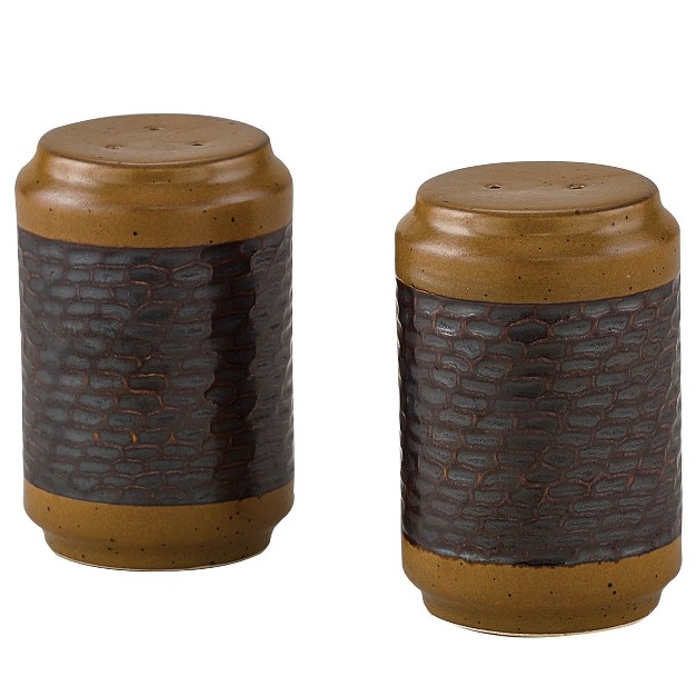 Park Designs Brown Ceramic Salt amp Pepper Shaker Set